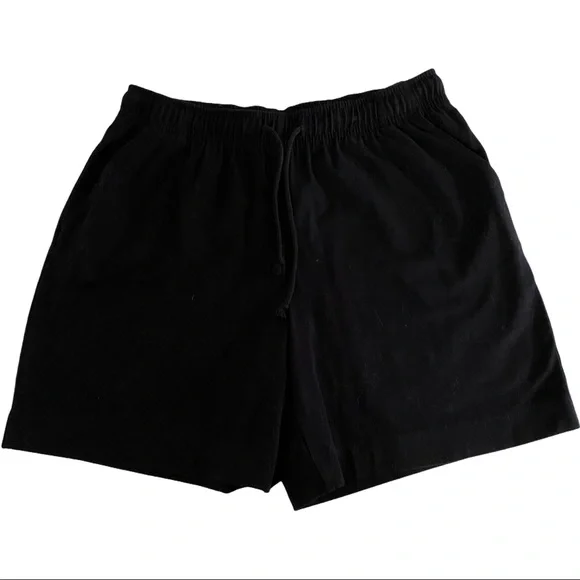 Karen Scott Sports Petites Black Stretch Shorts PM - Picture 1 of 6